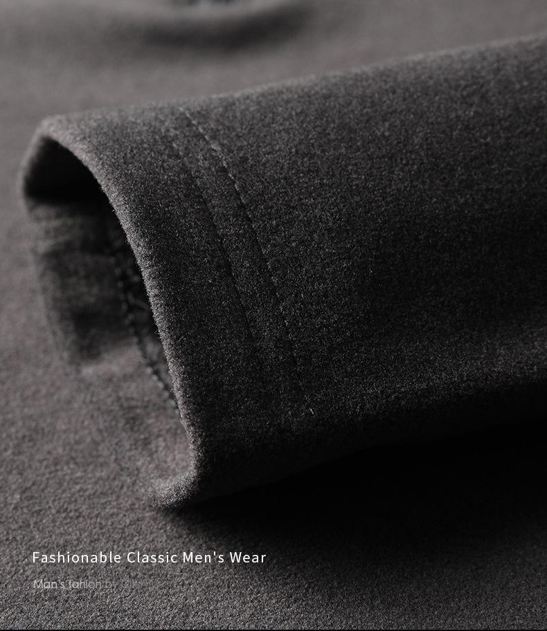 Men's Double-Sided Fleece Half-Zip Stand Collar Sweatshirt - 2025 Autumn/Winter Trend