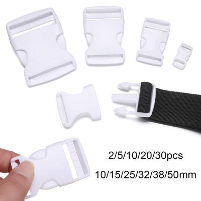 White Hardware Dual Backpack Belt Parts Side Release Buckles Curved Buckle Paracord Bracelet Lock