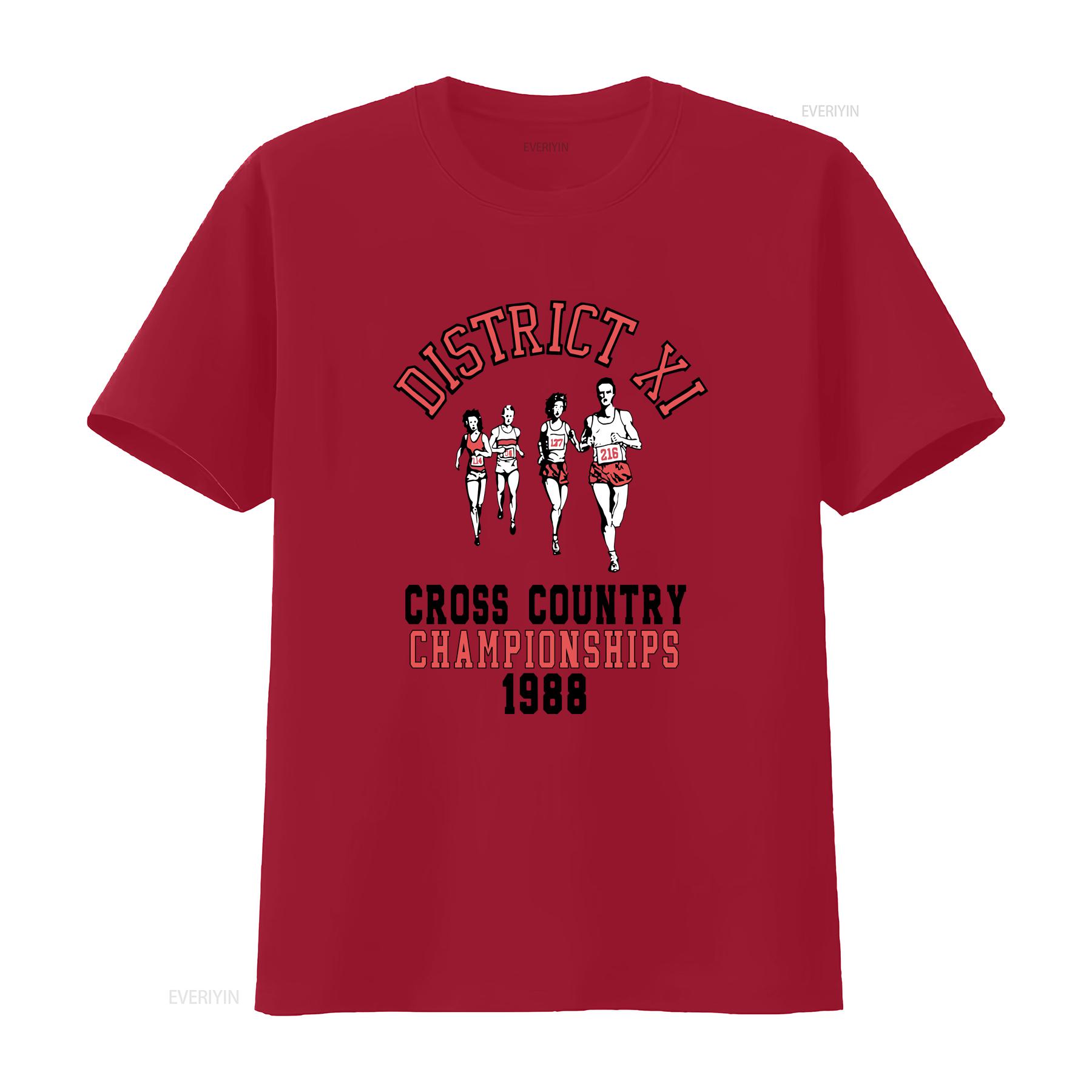 

80s District XI Cross Country Championships 1988 School Sports Running Ringer t shirt Large vintage Washed Stylish Slightly S