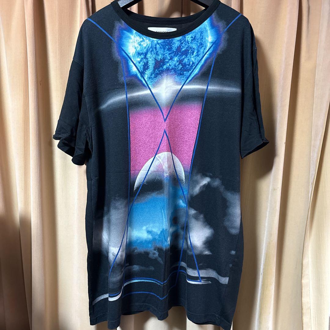 

[USED] PARADOX Short Sleeve T-Shirt Cut and Sew Top Black Pink Blue