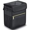 Zukida Car Trash Car Storage Case with Large Easy Ideal for Front and Rear Car and Black Can, Lid, Waterproof, High-Density, Capacity,