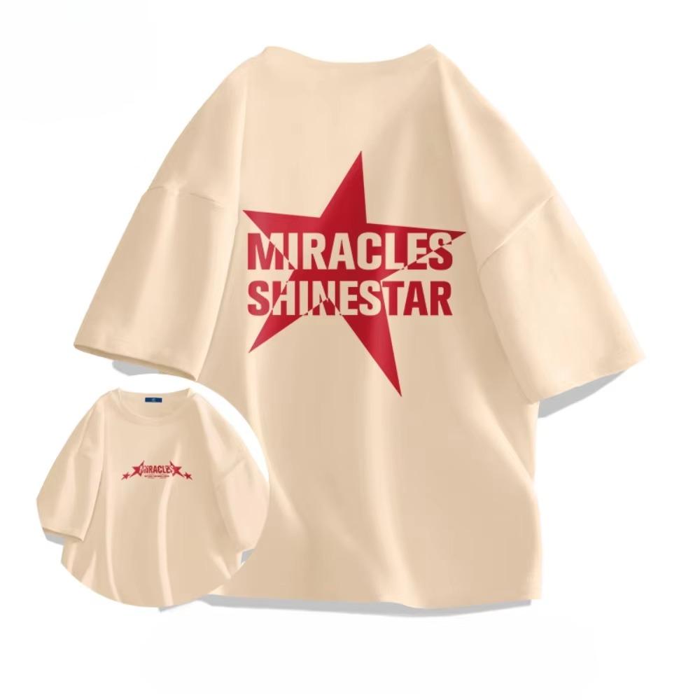 Letní móda Retro pánská anglická písmena těžké váhy 100% bavlna s kulatým výstřihem s potiskem Vysoce kvalitní neformální tričko Fitness Street