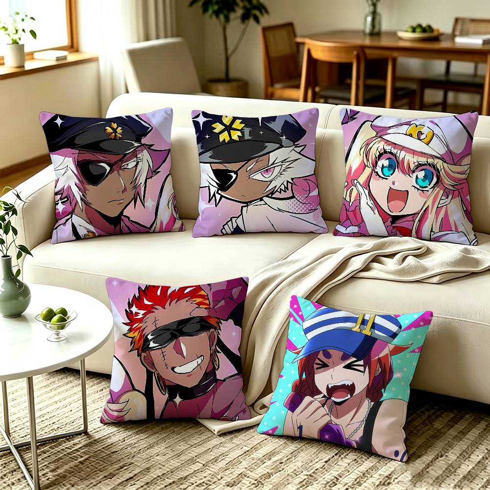 ANIME N-Nanbaka Various Sizes Square Pillow Case For Car Home Bedchamber Decor