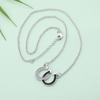 Hot Rhinestone Jewelry Necklace Double Horse Hoof Pendant Zinc Zinc Alloy Chain Women Lady