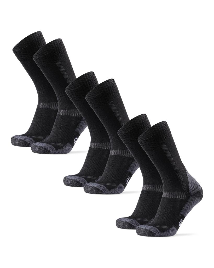 Danish Endurance Hiking Set Sizes Socks, 3-Pair (Black/Gray, 25.0-28.0 cm)