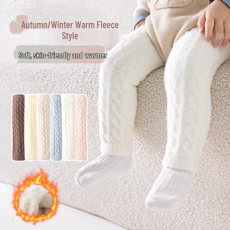 

3 пары детских наколенников и длинных гетр - осенне-зимний стиль, утолщенные для новорожденных и детей, размеры от маленького до среднего, зимнее тепло 1 Pair Blue