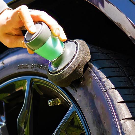 1/2Pcs Tire Shine Applicator Reusable Foam Car Truck Tire Dressing Applicator No-Drip Streak-Free Professional Automotive Detailing Sponge Tools