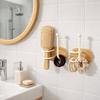 2 Pieces Multi-functional Wall Mounted Hair Tie Storage Rack Rust-proof Waterproof Hair Tie Hook Iron Retro Comb Stand Shower
