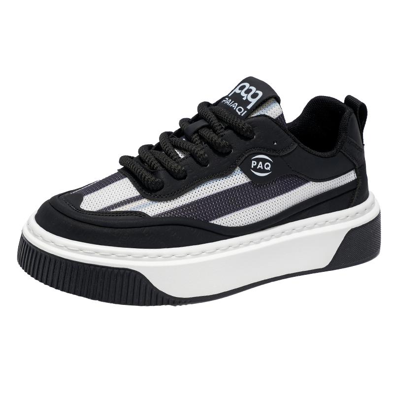 

Mens Shoes Casual Skateboard Sneakers Luxury Summer Leather Outdoor Hiking Designer Sports Tennis Running Platform Loafers 39 чёрный