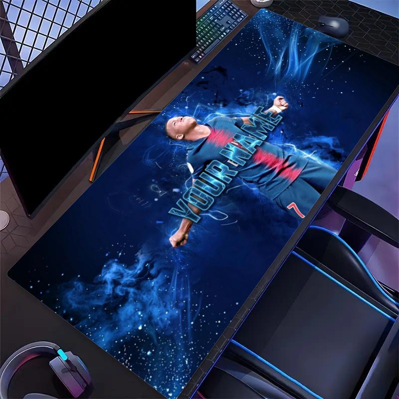 Custom Name Soccer Jersey Custom Name Large Size Mouse Pad Gaming Table Cushion Nonslip Laptop Tablet Big XXL Mat Mini PC Playmat With Lock edge