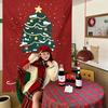 Christmas Decorative Hanging Tapestry Room Backdrop Photo Props Wall Tapestry Xmas 2025 New Year Hanging Cloth
