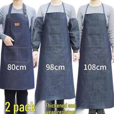 Unisex Wear-Resistant Denim Apron: Thickened, Anti-Fouling, Canvas Waist Apron for Electric Welding and Work Protection.