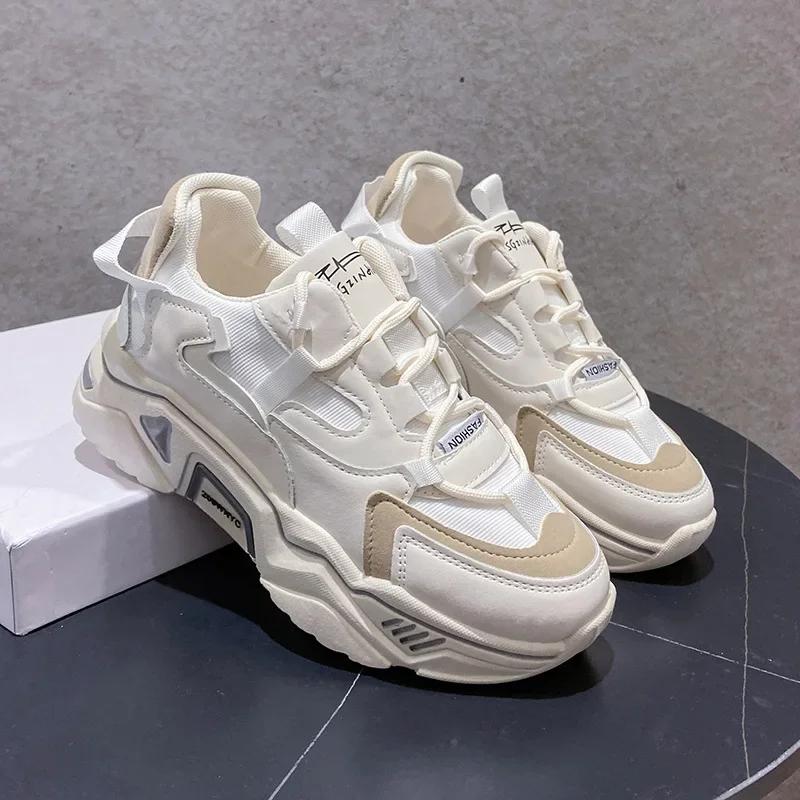 Damen Schuhe Herbst Atmungsaktive Mesh Sneaker Trend Keilabsatz Plateau Lässige Dad Schuhe Damen Sport Tennis Laufschuhe Zapatillas