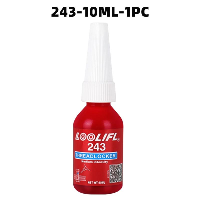 243 Medium Strength Blue Threadlocker 10ml 50ml, Anaerobic Adhesive Anti-Loose Sealant for Nuts Bolts Screws Fastening & Anti-Vibration