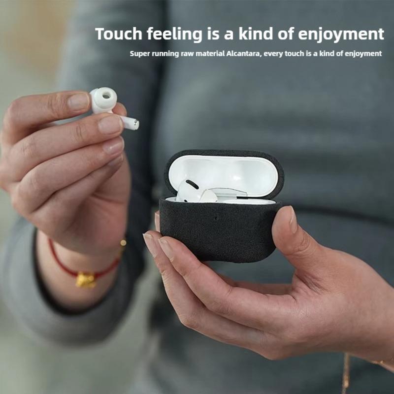 Luxury Alcantara Case for AirPods Pro 3(2025) Fur Leather Cover for AirPods 4 & Pro2 Wireless Bluetooth Earphone Accessories