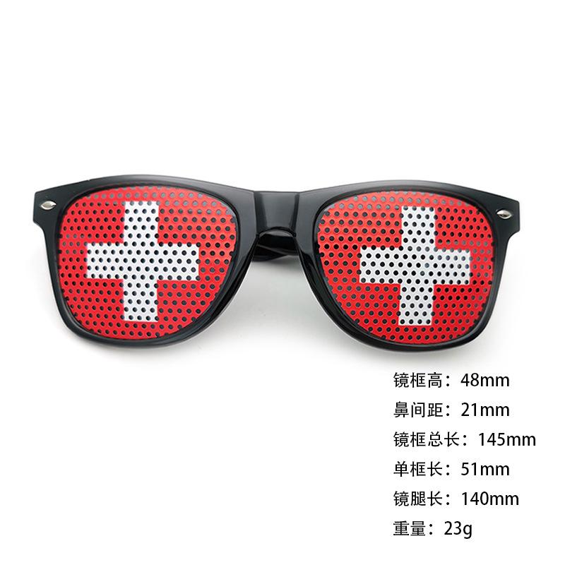 World Cup sunglasses football flag pinhole sticker 2140 printed logo independence day printed rice nail sunglasses