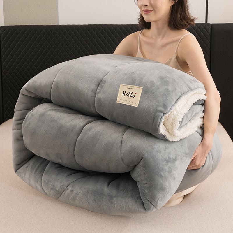 

Однотонное двухстороннее бархатное одеяло из овечьей шерсти для осени/зимы 100x150cm Children s Quilt