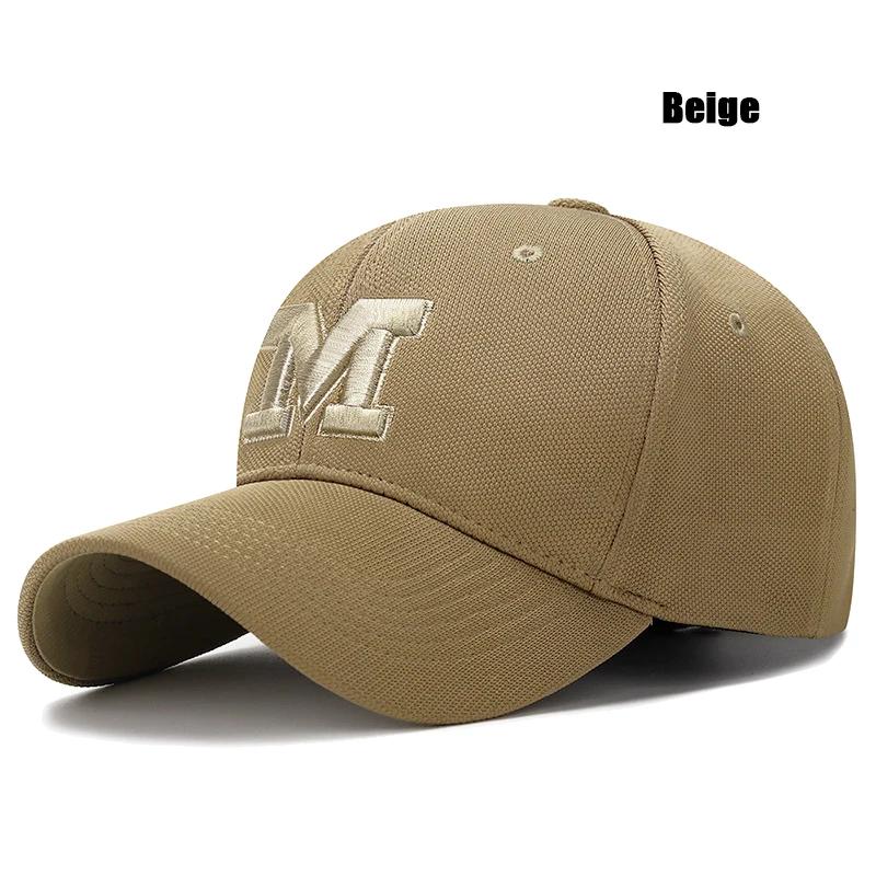 Fashion Men Women M Letter Three-Dimensional Embroidery Baseball Cap New Unisex Outdoor Casual Sport Duck Tongue Cap Sun Hat