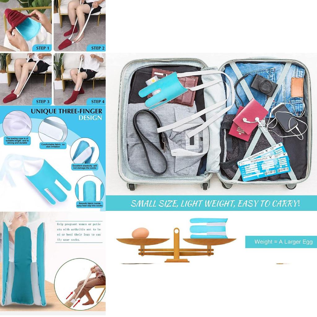 Elderly Pregnant Women No Bending Over Sock Aid Tool Easy Pull-on Sock Helper Lazy Sock Assister