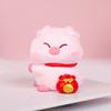 Cute Cat and Little Lucky Pig Figurines, Couple Resin Ornaments, Desktop Decorations, Girls' Gifts