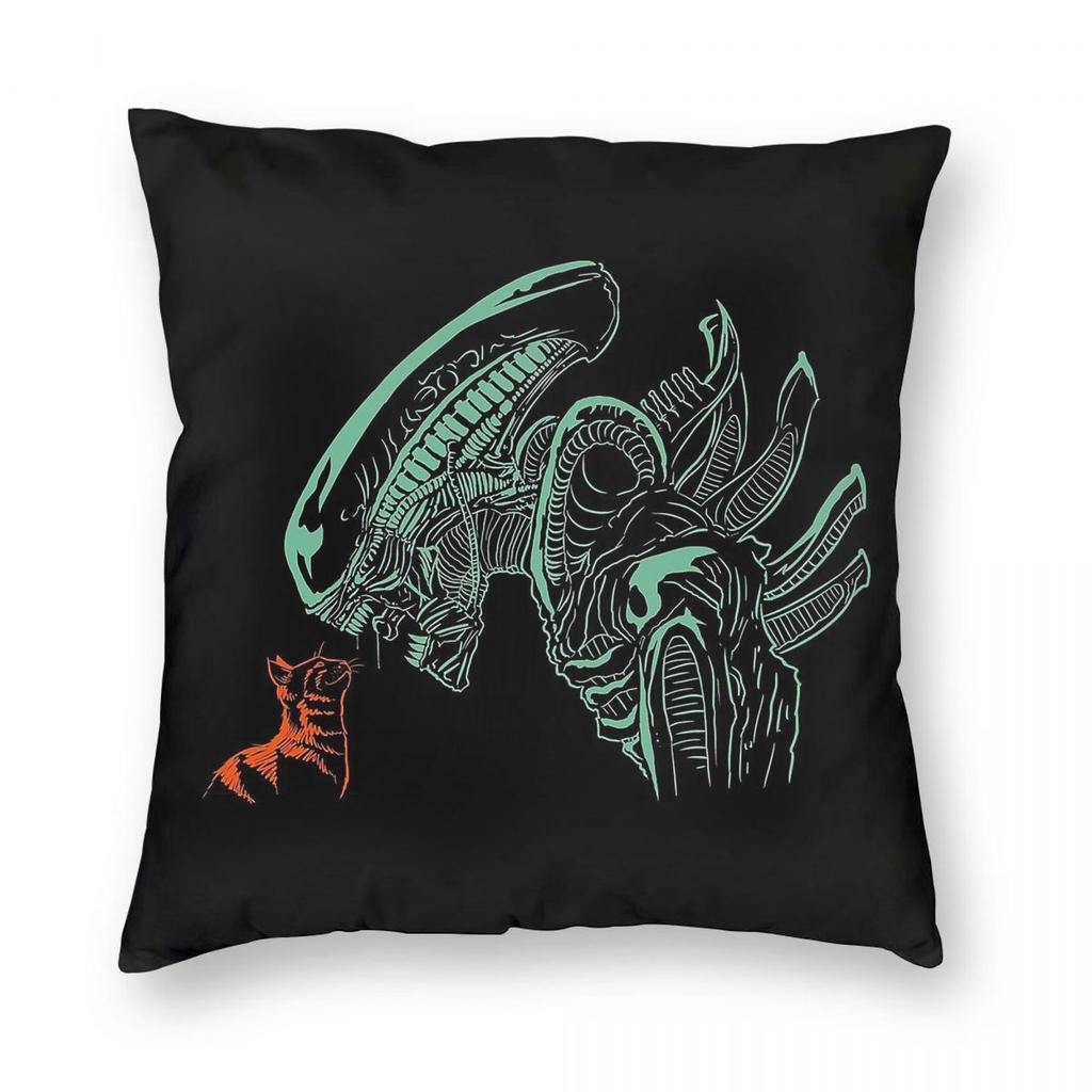 Jonesy Alien Movie Square Pillowcase Polyester Linen Velvet Printed Zip Decor Home Cushion Cover