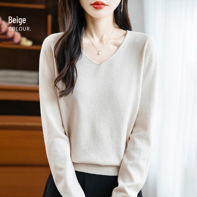 V-Neck Soft Knit Layered Sweater - Spring & Autumn Style