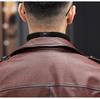 Men's Genuine Cowhide Leather Jacket, Autumn/Winter Business Casual, Optional Fleece Lining