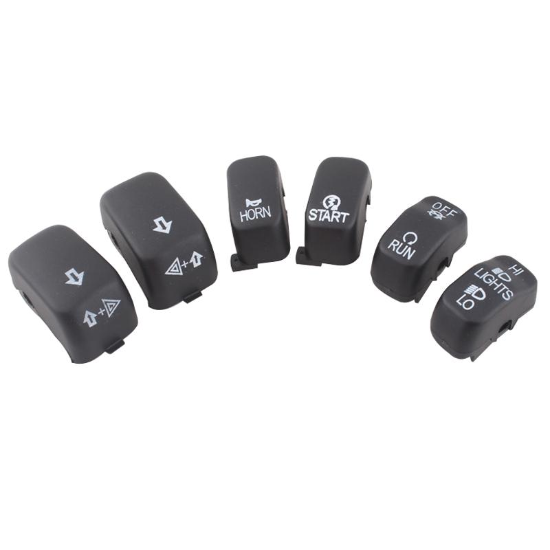 

Motorcycle 6 PCS Chrome Hand Control Switch Caps Button Covers For Harley Custom Vehicle Operations Fat Boy FLSTFSE2 2006 чёрный
