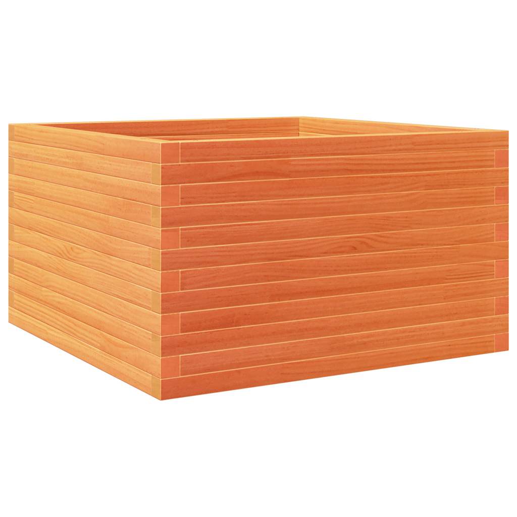 Plant Pot Wax Brown 80 X 80 X 46 Cm Solid Pine Wood