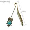1Pc Luminous Feather Bookmark Retro Glowing Whale Tail Metal Bookmark Fluorescent Owl / Butterfly Bookmark