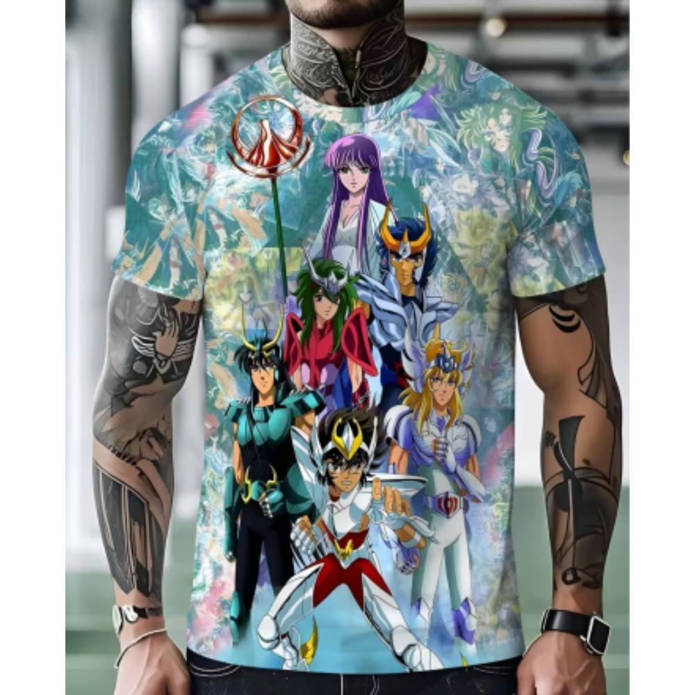 Men's Fashionable 3D Printed T-shirt, Suitable for Everyday Casual Wear.