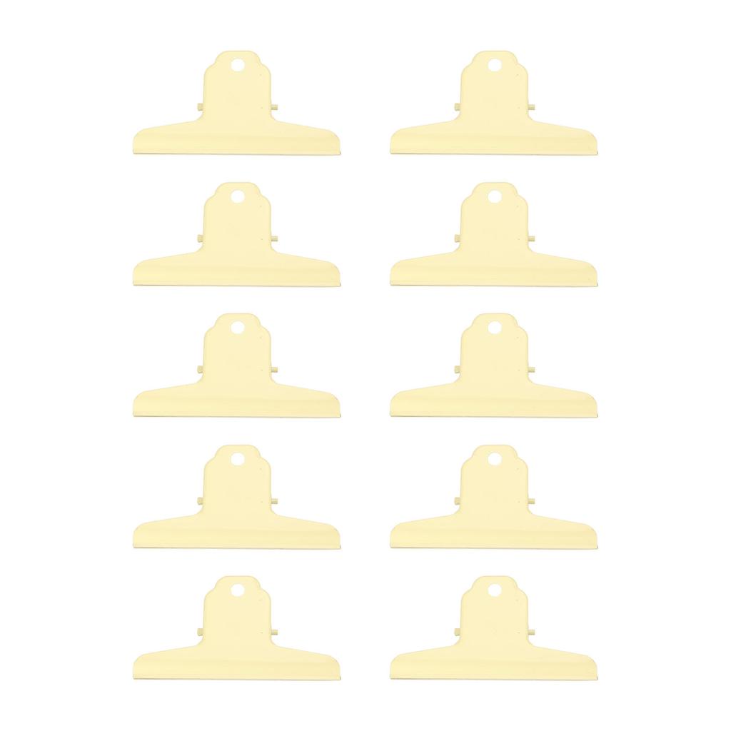 10pcs Metal  Clip Multipurpose Strong Grip Large Paper  Clips for Office School Yellow