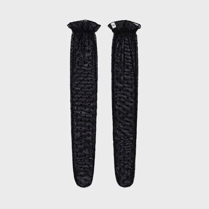 MESH DOT KNEE SOCKS(BLACK)