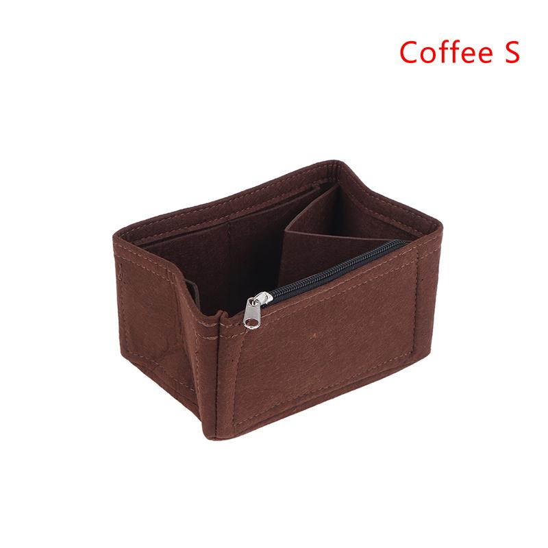 Felt Purse Organizer With Compartments Padded Cosmetic Bag Portable Handbag Removable Organizer Liner Women Suitable For Travel