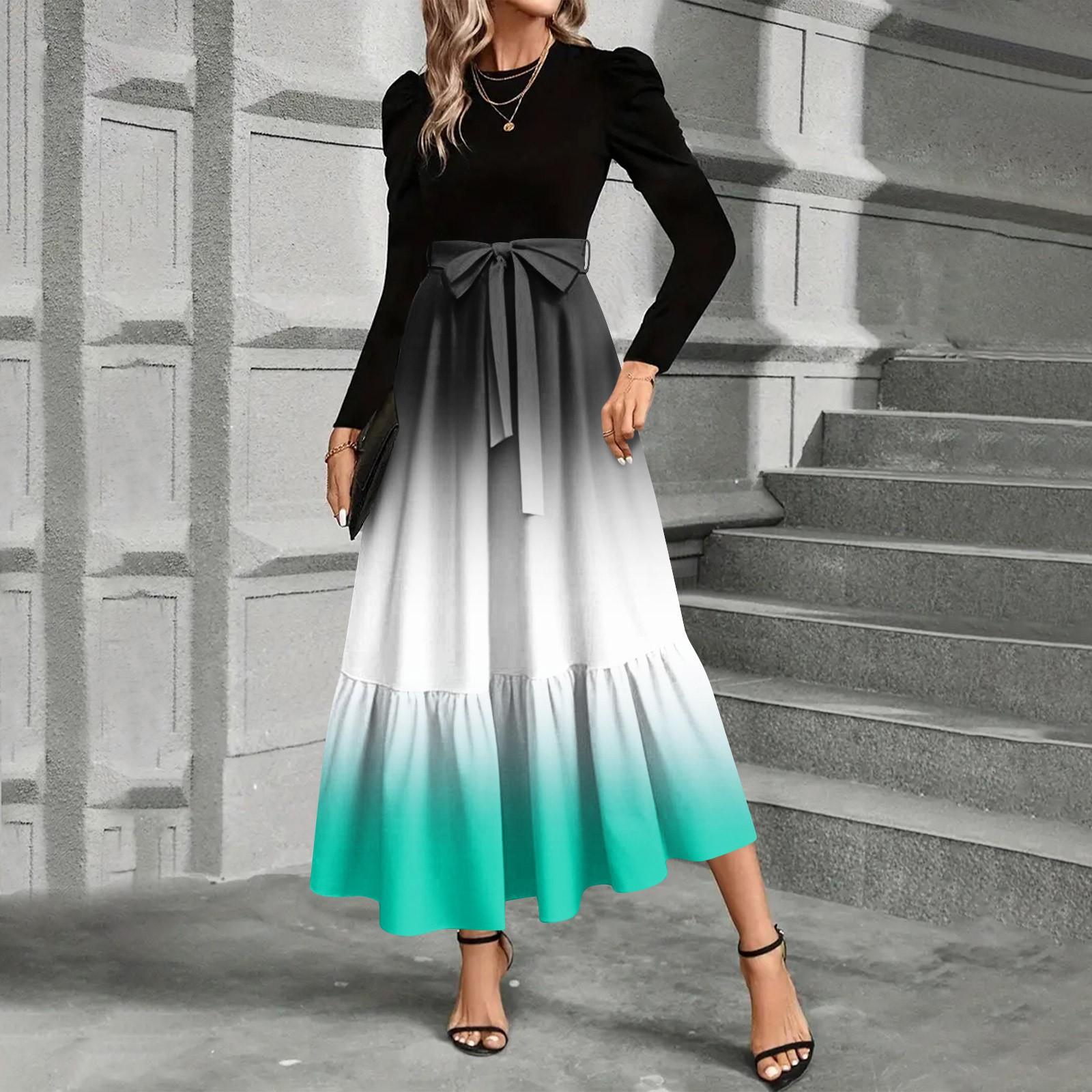 

Женское платье с цветочным принтом и высокой талией, модное и элегантное L белый