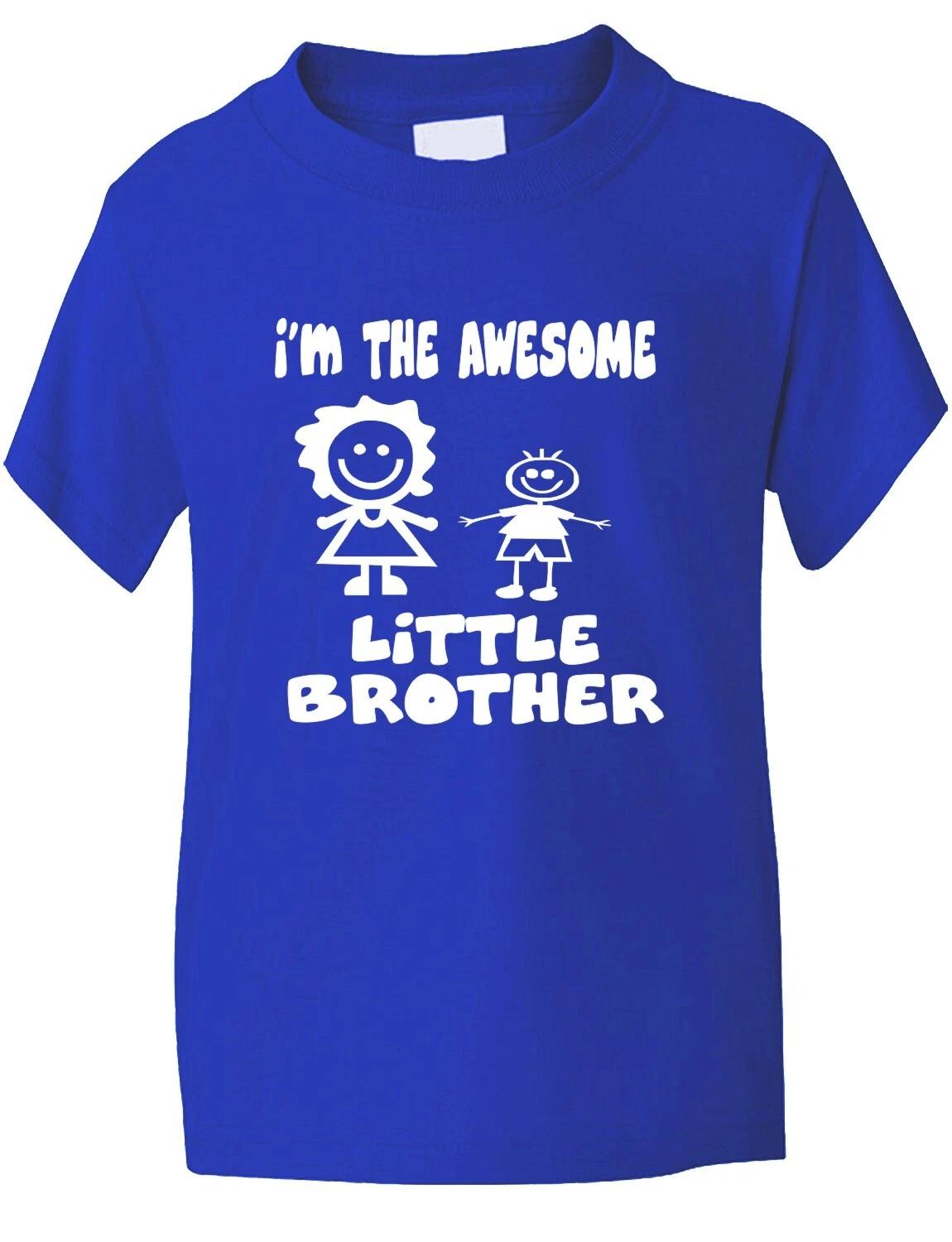 

Awesome Little Brother Of Big Sister Present Funny Kids T shirtAge 1-13 S