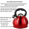 3L Pumpkin Pattern Stainless Steel Whistling Kettle for Household Stoves and Induction Cookers