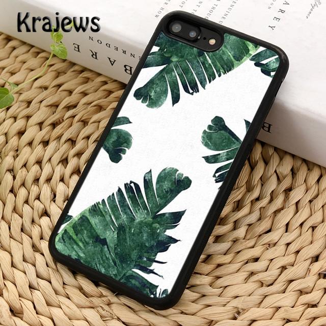 Krajews Tropical leaves Banana Leaf Phone Case Cover For IPhone 18 17 Air 16 15 14 plus 11 12 13 pro max coque Fundas