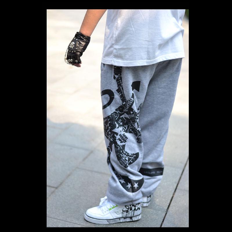 Europe and The United States Men's Street Dance Hip-hop Sweat Tide Trousers Plus Size