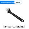 Adjustable Multifunctional Large-Opening Self-Tightening Short Handle Wrench for Plumbing