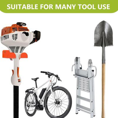 Wall Mounted Trimmer Rack Garage Organizer Weed Whackers Holder Heavy Duty Garden Power Tool Hanger for Shed Workshop Grass Trimmer Hedge Trimmer