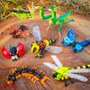 Non-Toxic Creative Moc Insect Building Blocks Bee Dragonfly Ant Mantis Butterfly Children'S Assembled Toys Animal Ornaments Gifts