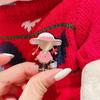 Pink Enamel Little Girl With Bag Brooch-Pearl Accent & Rhinestone Fashion Pin,Mini Figurine Jewelry for Coat,Bag & Daily Decor