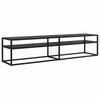 Vidaxl TV Cabinet, Black, 180X40X40.5 Cm, Tempered Glass