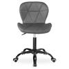 Office Chair On Wheels Spiner Black Graphite Velvet
