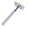 Manual Double Sided Shave Tool Metal Non Slip Handle Portable Safety Shaving Tool for Men Silver