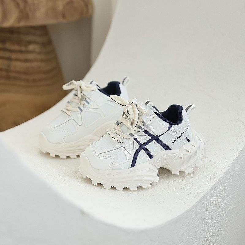 

Boys Daddy 2025 Autumn New Girls Soft Leather Running Children s Sports Shoes Lightweight size 25 [shoe inner length 15.5cm]