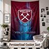 Wall Hanging Tapestry With Custom Name & Text, West Ham United FC Decorative Tapestry For Bedroom