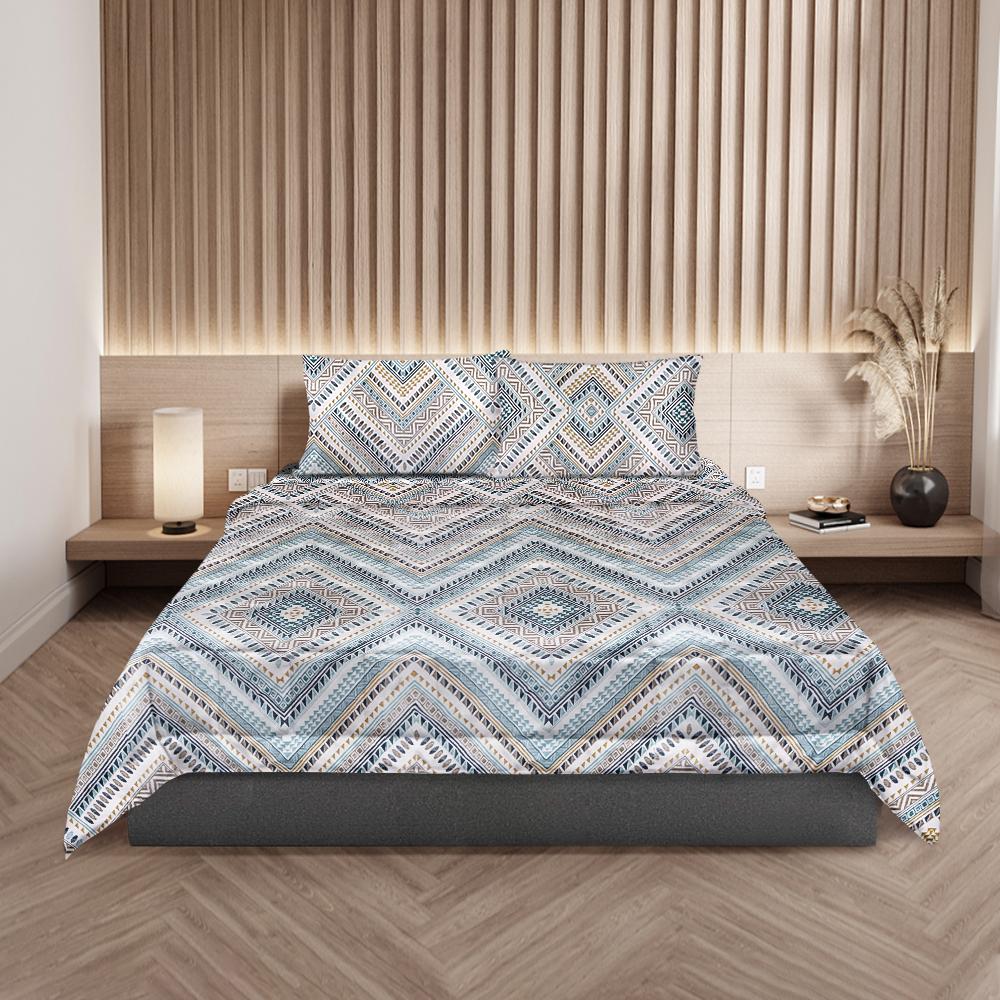 [Classic Collection 4in1 Comforter Set] Home de LuxeComforter Blanket Set - 1 Fitted Sheet, 1 Comforter Blanket & 2 Pillowcases -  New Designs