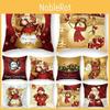 Festive Christmas Cushion Cover Featuring Adorable Santa Snowman Designs For Holiday Cheer